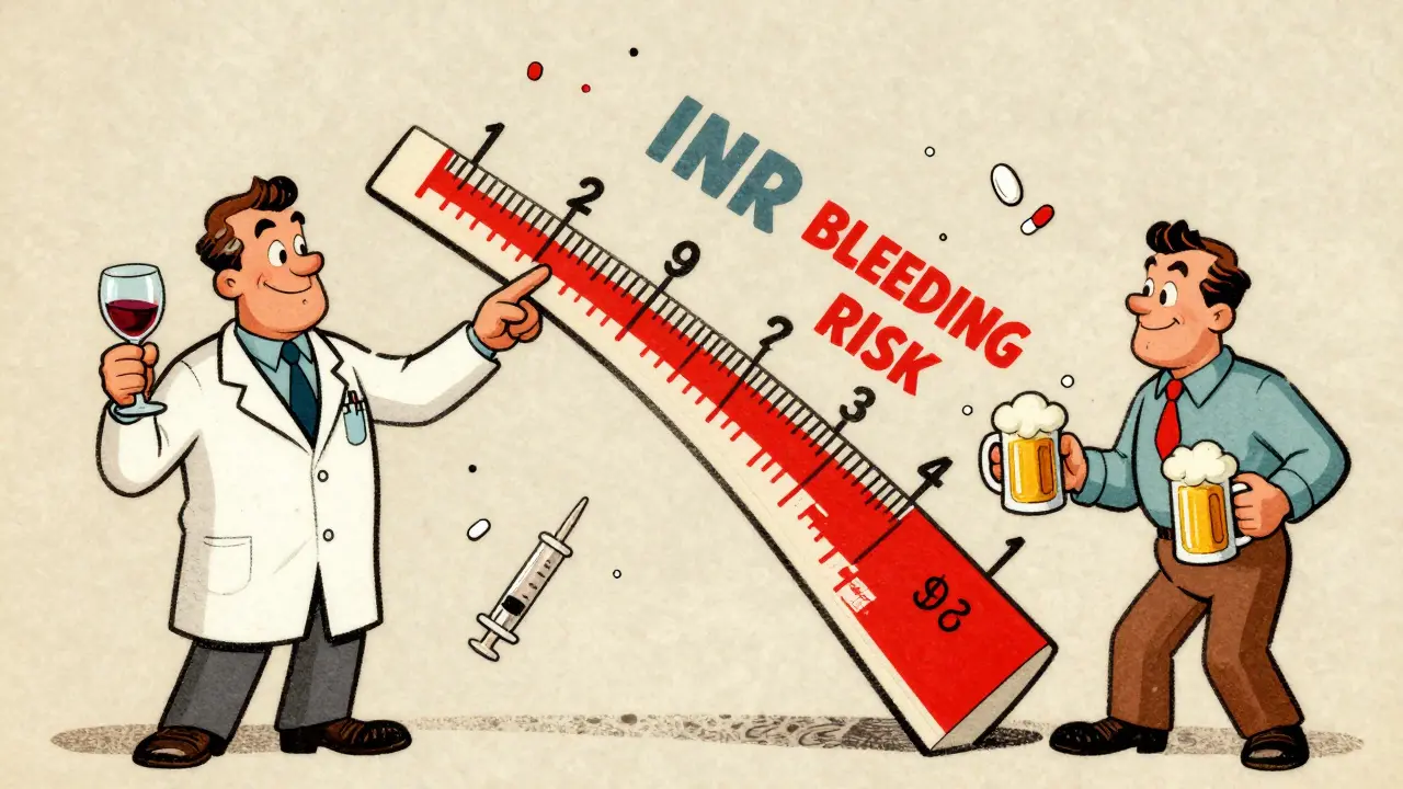 INR scale tipping from safe to dangerous as beer mugs outweigh a single wine glass