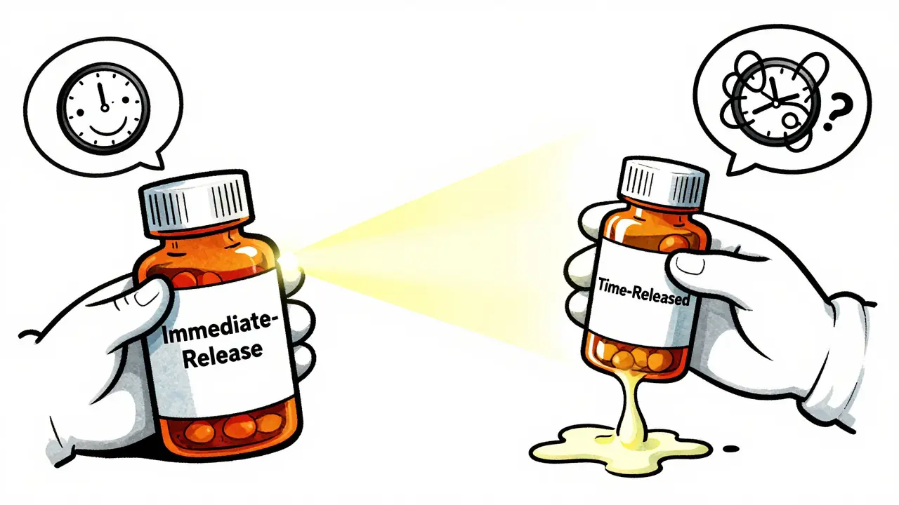 Comparison of immediate vs time-released melatonin effects